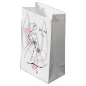 Mode Bride Roze Tekstcadezak klein Cadeauzakje (Achterkant Gekanteld)