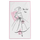 Mode Bride Roze Tekstcadezak klein roze Cadeauzakje (Achterkant)