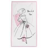 Mode Bride Roze Tekstcadezak klein roze Cadeauzakje (Voorkant)