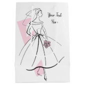 Mode Bride Roze Tekstcadezak medium Cadeauzakje (Achterkant)