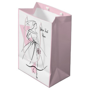 Mode Bride Roze Tekstcadezak medium roze Medium Cadeauzakje