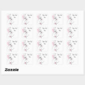 Mode Bride Roze Tekstvierkant Vierkante Sticker (Vel)