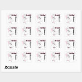 Mode Bride Roze vierkant Vrijgezellenfeest Vierkante Sticker (Vel)