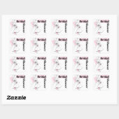 Mode Bride Roze vierkant Vrijgezellenfeest Vierkante Sticker (Vel)