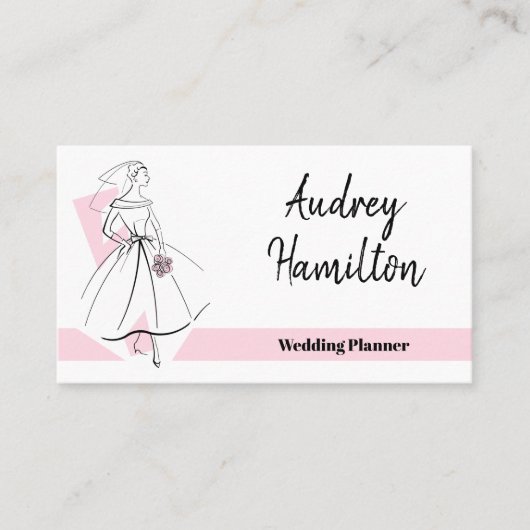 Mode Bride Roze visitekaartje roze achterzijde (Voorkant)