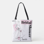 Mode Bride Roze Vrijgezellenfeest Datum Naam tas (Achterkant)