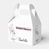 Mode Bride Roze Vrijgezellenfeest Naam gable Bedankdoosjes (Voorkant Zijde)