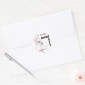 Mode Bride Roze Vrijgezellenfeest Naam rond Ronde Sticker (Envelop)
