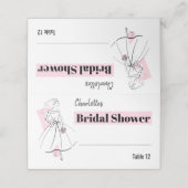 Mode Bride Roze Vrijgezellenfeest plaatskaart Plaatskaartje (Buitenkant ongevouwen)