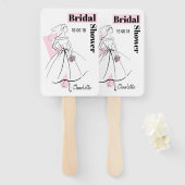 Mode Bride Roze Vrijgezellenfeest ventilatorpeddel Handwaaier