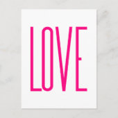 Mode Bright Pink Love Briefkaart (Voorkant)
