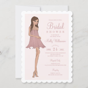 Mode bruid bruidsdouche uitnodiging