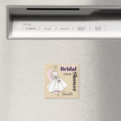 Mode Bruid Neutrale Bruiloft Datum Naam Magneet (Insitu (Vaatwasser))