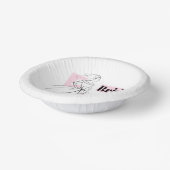 Mode Bruid Roze Bruid Naam Papieren Kommen (Gebogen)