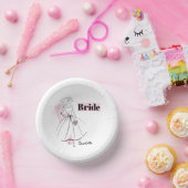 Mode Bruid Roze Bruid Naam Papieren Kommen (Feest)