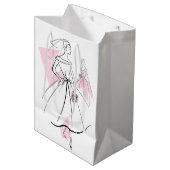 Mode Bruid Roze Groep tas medium Cadeauzakje (Voorkant Gekanteld)