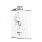 Mode bruid roze kolf heupfles (Links)