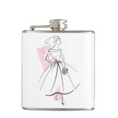 Mode bruid roze kolf heupfles (Voorkant)