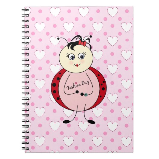 Mode Bug Ladybug Fashionista Notitieboek (Voorkant)