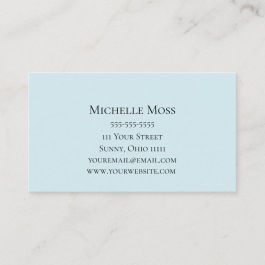 Mode Buttonnen blauw Visitekaartje (Achterkant)