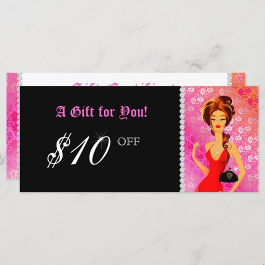 Mode Cadeaubon Zebra (Voorkant / Achterkant)