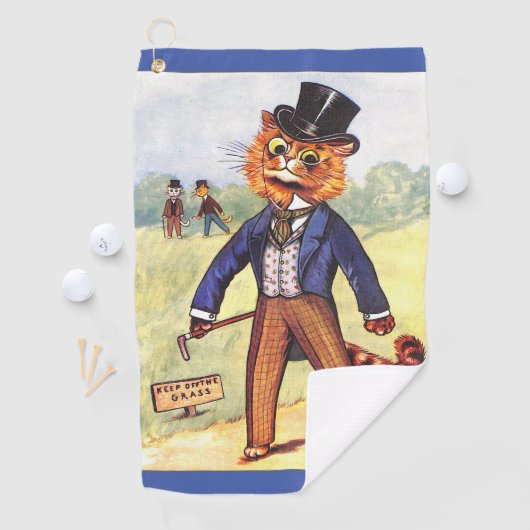 Mode Cat van Louis Wain Golfhanddoek (Insitu)