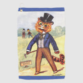 Mode Cat van Louis Wain Golfhanddoek (Voorkant)