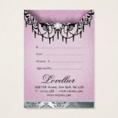 Mode Chandelier Jewelry Damask Pattern Visitekaartje (Achterkant)