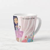 Mode Chic Floral Roos Gold Glitter Latte Mok (Rechterhoek)