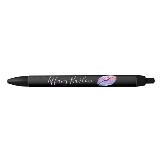 Mode Chic Lip Print Zwarte Inkt Pen (Voorkant)