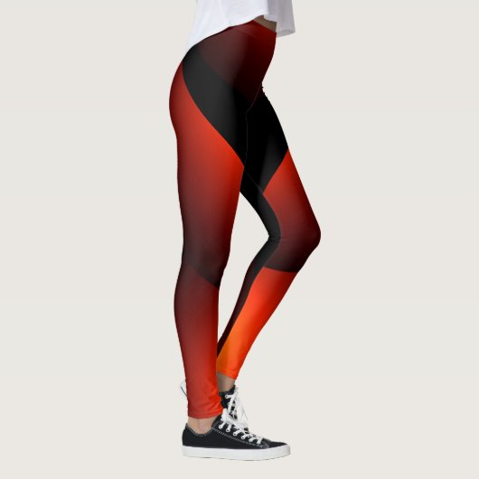 Mode Chic Rust Black, hedendaagse ontwerper Leggings (Rechts)