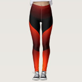 Mode Chic Rust Black, hedendaagse ontwerper Leggings (Voorkant)