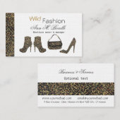 Mode Chic Trendy Lady Stilettos schept een paars Visitekaartje (Voorkant / Achterkant)
