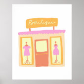 Mode Clothes Boutique Illustratie Poster (Voorkant)