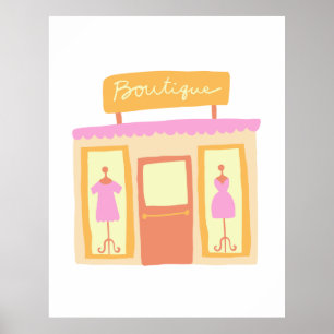 Mode Clothes Boutique Illustratie Poster