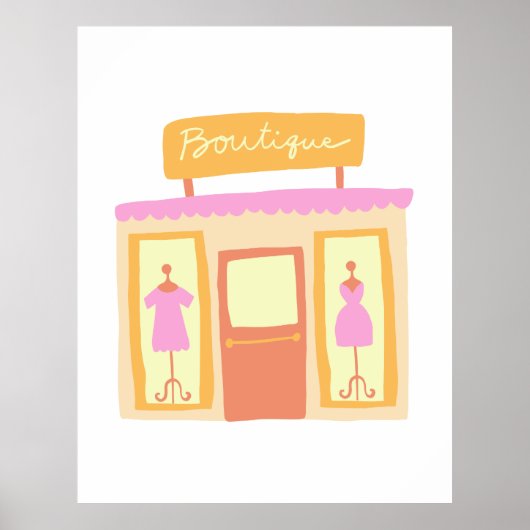 Mode Clothes Boutique Illustratie Poster (Voorkant)