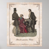 Mode Collage Biedermeier Gentlemen Poster (Voorkant)