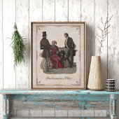 Mode Collage Biedermeier Gentlemen Poster