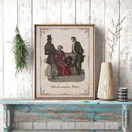  Mode Collage Biedermeier Gentlemen Poster