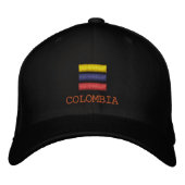 Mode Colombia en Colombiaanse vlag / Patriotten Geborduurde Pet (Voorkant)