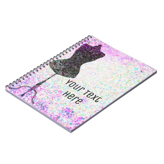 Mode Confetti Mannequin Modern Aangepast Notitieboek (Linkerzijde)