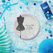 Mode Confetti Mannequin Modern Custom Party Papieren Bordje (Feest)