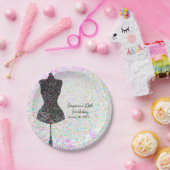 Mode Confetti Mannequin Modern Custom Party Papieren Bordje (Feest)