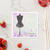 Mode Confetti Pop Mannequin Modern Aangepaste Fees Servet (Insitu)