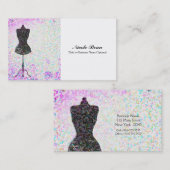 Mode Confetti Pop Mannequin Modern Chique Aangepas Visitekaartje (Voorkant / Achterkant)