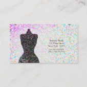 Mode Confetti Pop Mannequin Modern Chique Aangepas Visitekaartje (Achterkant)