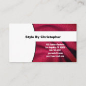 Mode Consultant Burgundy Fabric - Aangepaste foto Visitekaartje (Achterkant)