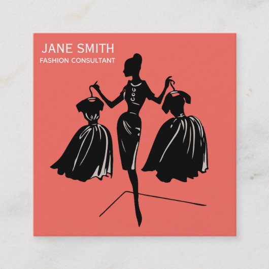 Mode Consultant freelance professional modern Vierkante Visitekaartje (Voorkant)