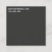 Mode Consultant freelance professional modern Vierkante Visitekaartje (Achterkant)