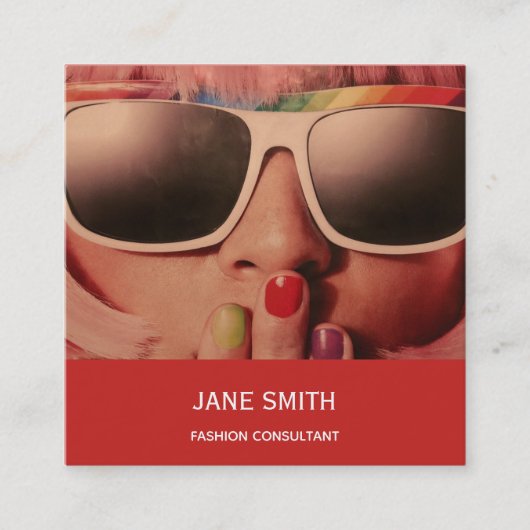 Mode Consultant freelance professional modern Vierkante Visitekaartje (Voorkant)